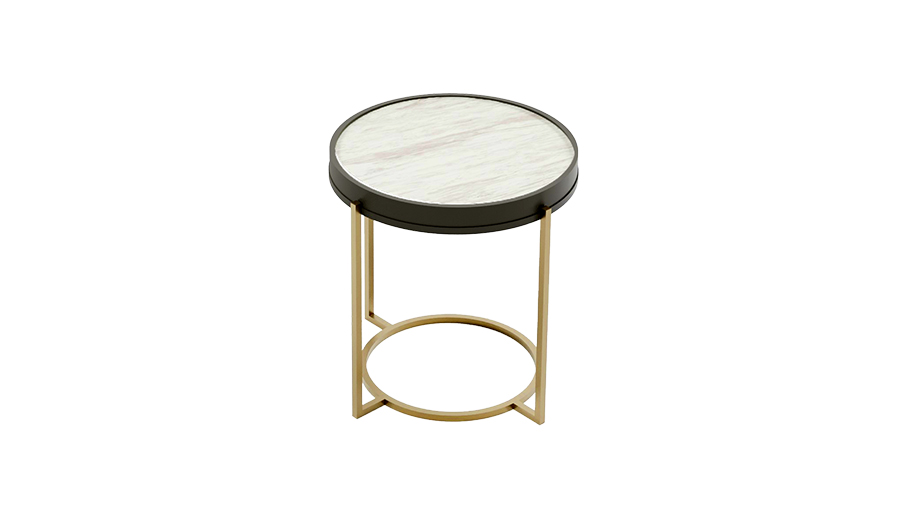 Garda Yan Sehpa Seramik Yuvarlak